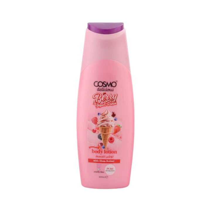 COSMO Berry Yogurt Cream Yummy Body Lotion - 400ml | كوزمو لوشن للجسم برائحة التوت - 400 مل