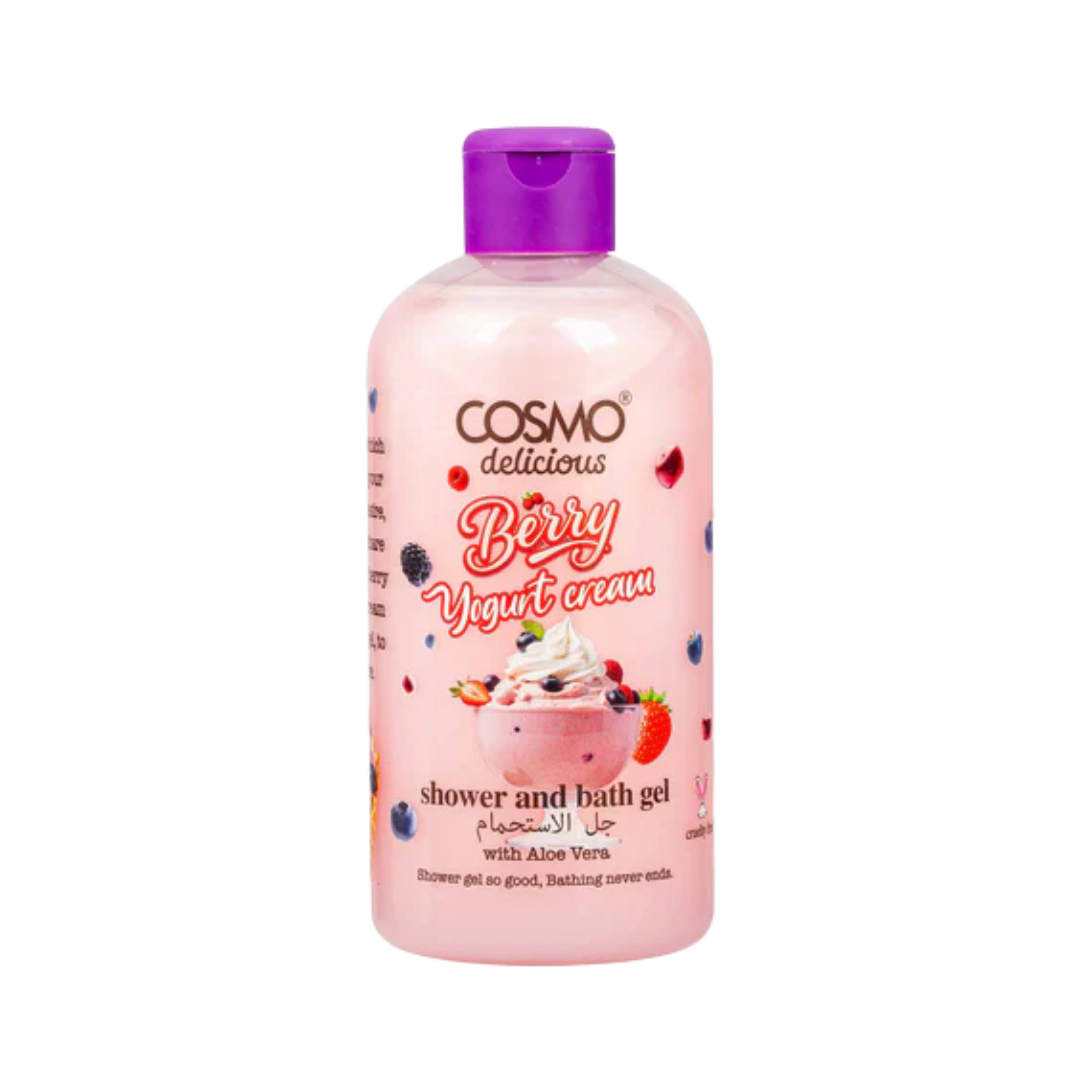 COSMO Berry Yogurt Cream Shower And Bath Gel - 500ml | كوزمو جل الاستحمام برائحة التوت والزبادي - 500 مل