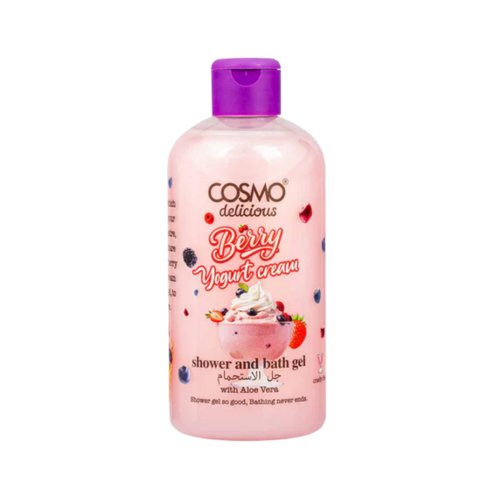 COSMO Berry Yogurt Cream Shower And Bath Gel - 500ml | كوزمو جل الاستحمام برائحة التوت والزبادي - 500 مل
