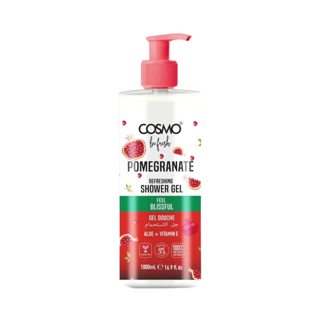 COSMO Pomegranate Refreshing Shower Gel - 1000ml | كوزمو جل الاستحمام برائحة الرمان - 1000 مل