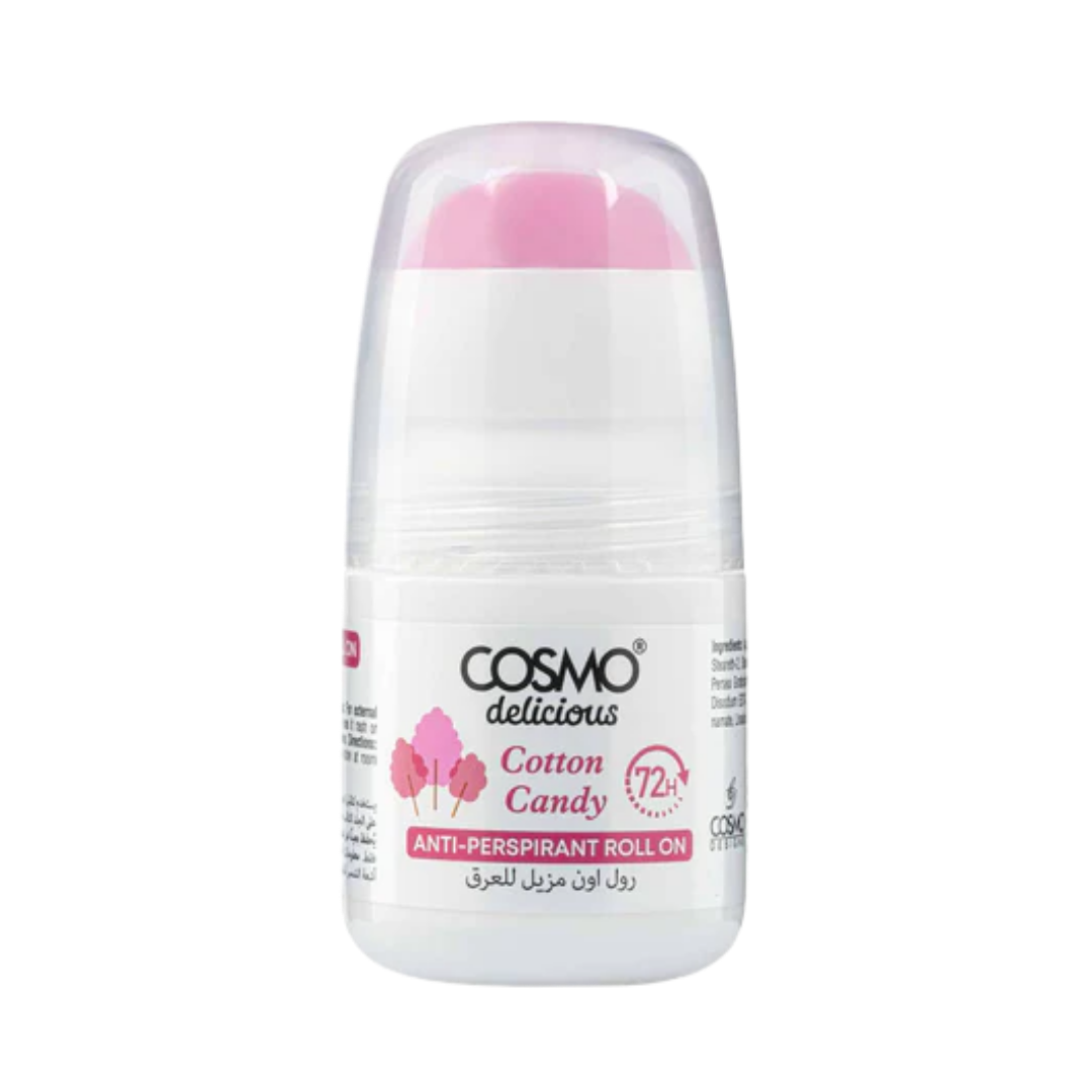 COSMO Berry Cotton Candy Anti- Perspirant Roll On 72H - 50ml | كوزمو مزيل تعرق رول برائحة الحلوى - 50 مل