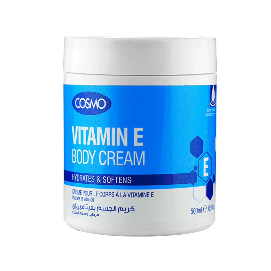 COSMO Vitamin E Body Cream - 500ml | كوزمو كريم فيتامين اي للجسم - 500 مل