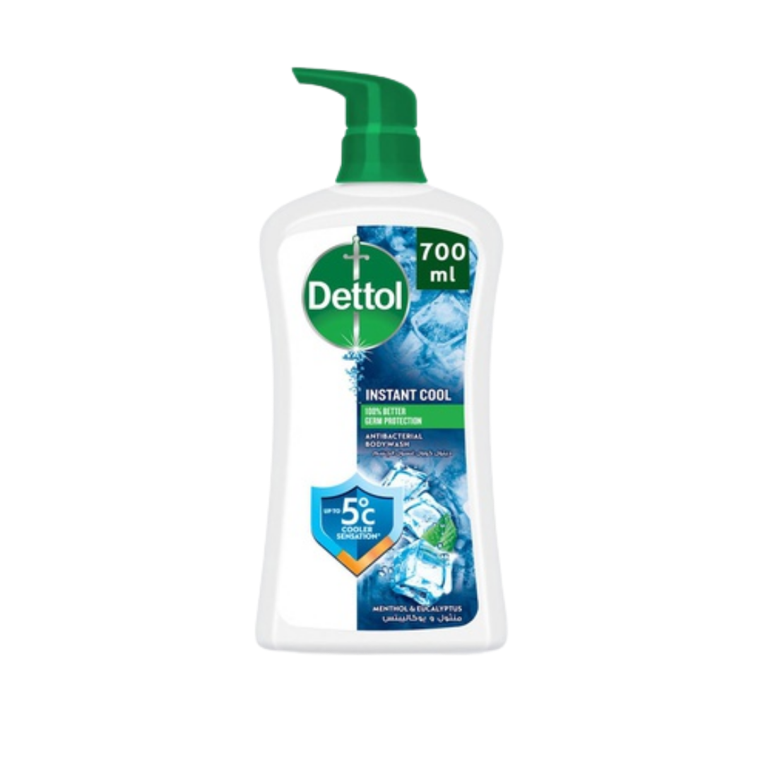 Dettol Instant Cool Antibacterial Body Wash - 700ml | ديتول شاور جيل مضاد للبكتيريا - 700 مل
