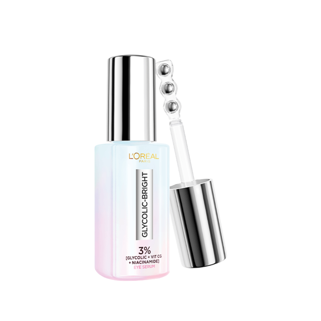 L’Oreal Glycolic Bright Dark Circles Eye Serum  -20Ml | لوريال سيروم لتحت العين لتفتيح الهالات السوداء - 20 مل