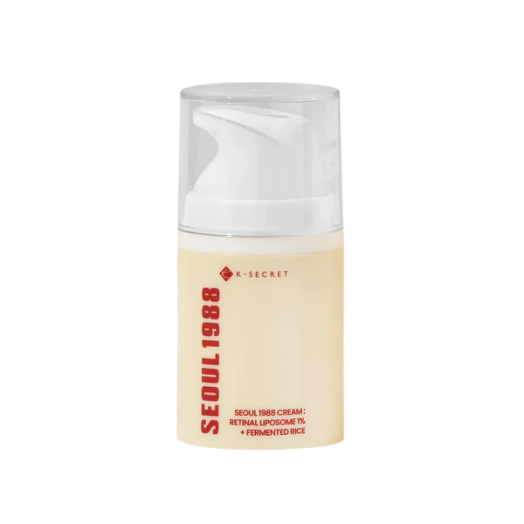 K - SECRET Seoul 1988 Retinal Liposome 1% & Fermented Rice Anti-Aging Face Cream - 50ml | ك سيكريت كريم للوجه ريتينول 1% وبخلاصة الأرز - 50 مل
