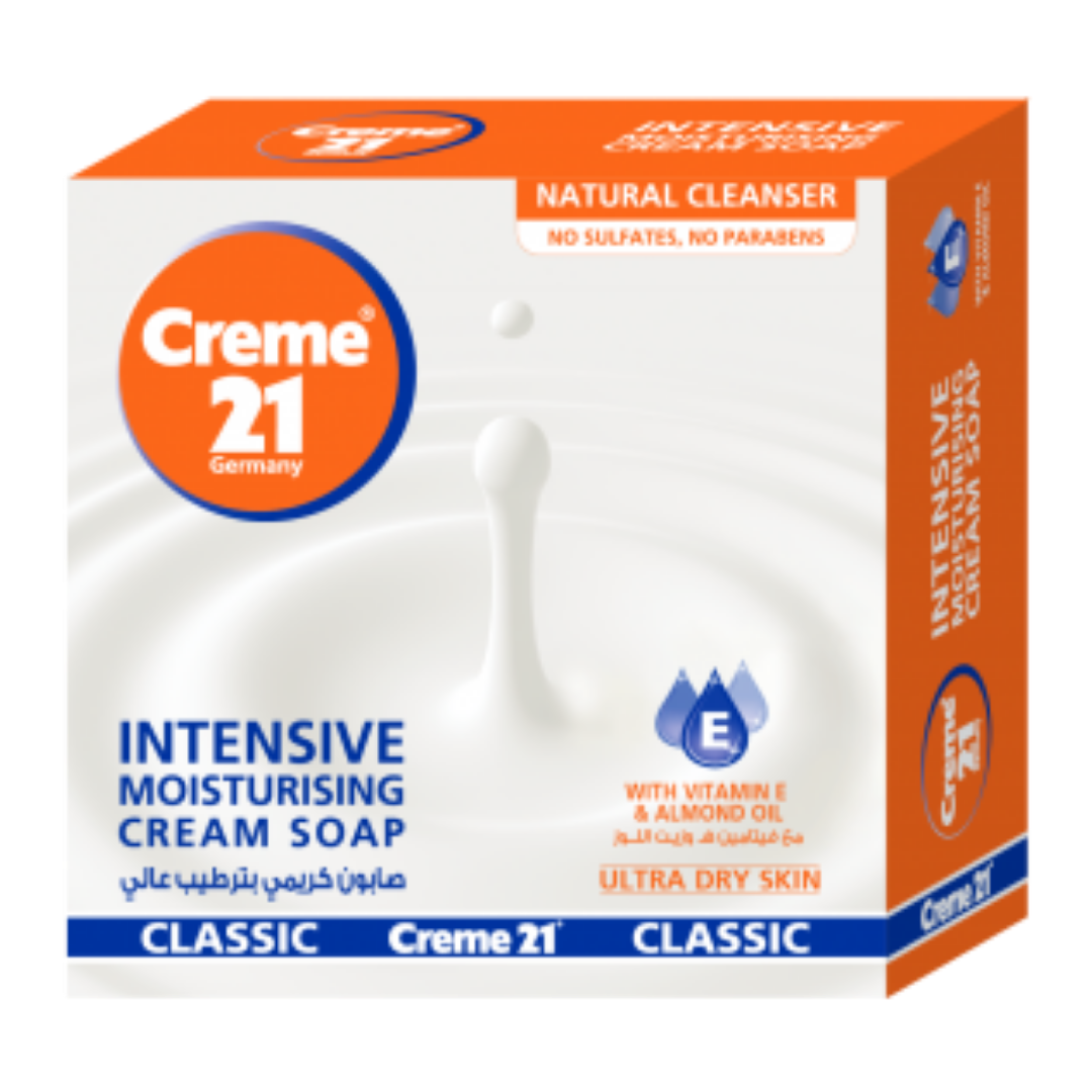 Creme21 Intensive Moisturising Cream Soap - 125g | كريم 21 صابونة مرطبة ومغذية للبشرة - 125 غ