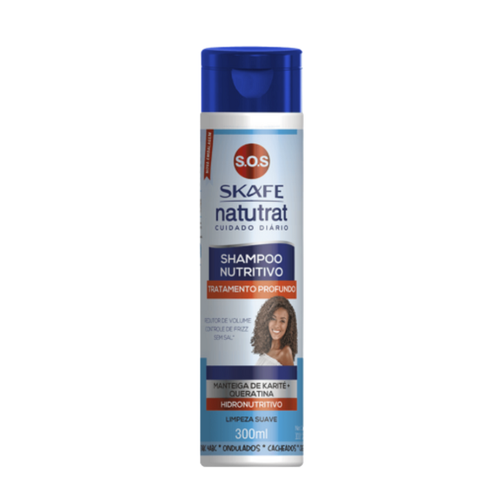 SKAFE Natutrat - Shampoo Nutritivo SOS Cuidado Diario - 300ml | سكاف شامبو بالكيراتين للشعن الخشن والكثيف - 300 مل