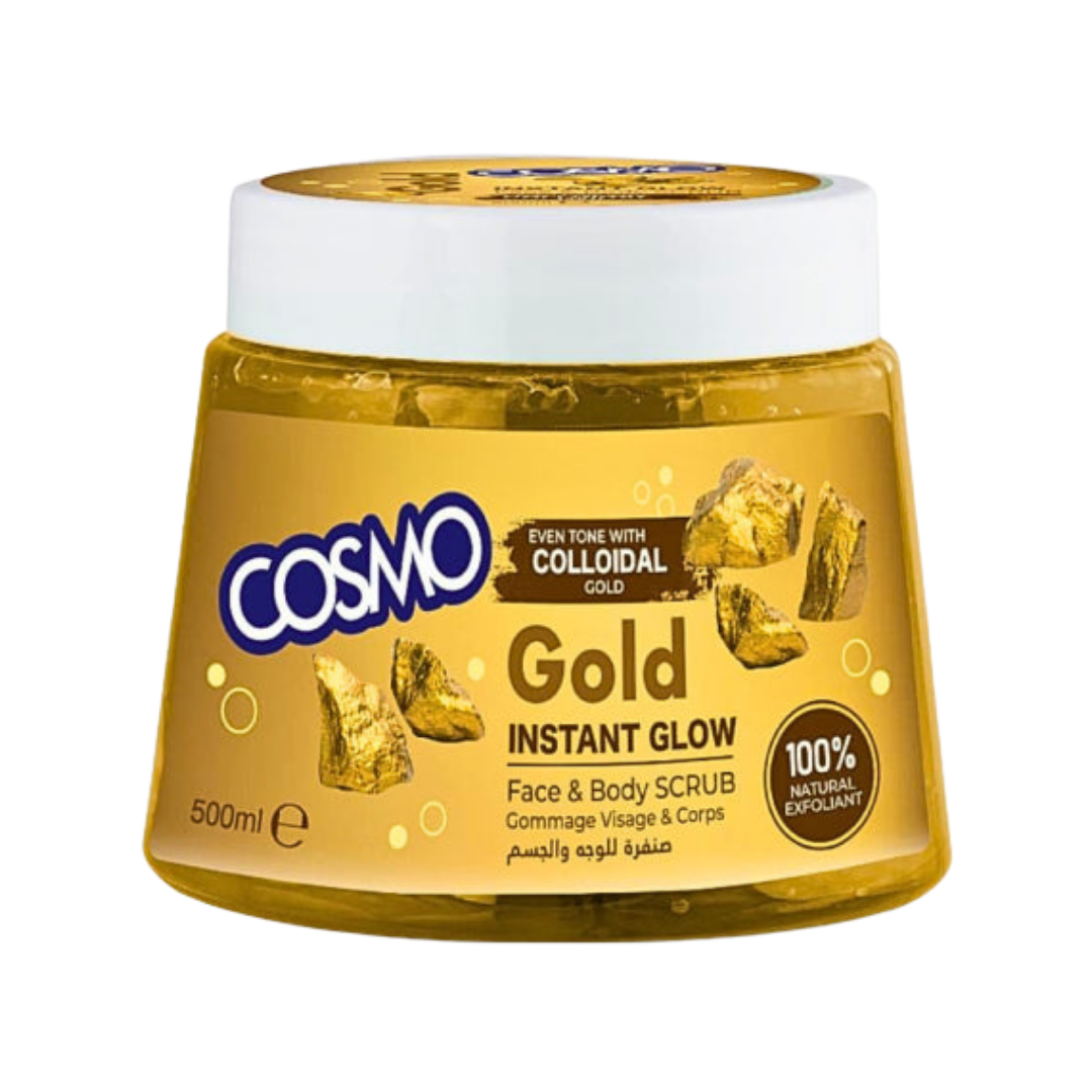 COSMO Instant Glow Face & Body Cream Gold - 500ml | كوزمو مقشر للوجه و الجسم - 500 مل
