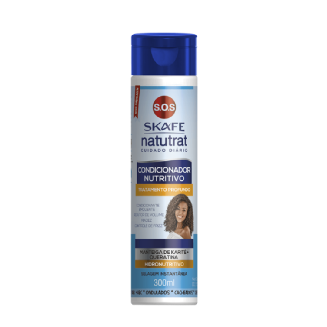 SKAFE Natutrat - Condicionador Nutritivo SOS Cuidado Diario - 300ml | سكاف بلسم للشعر المجعد والمتطاير - 300 مل