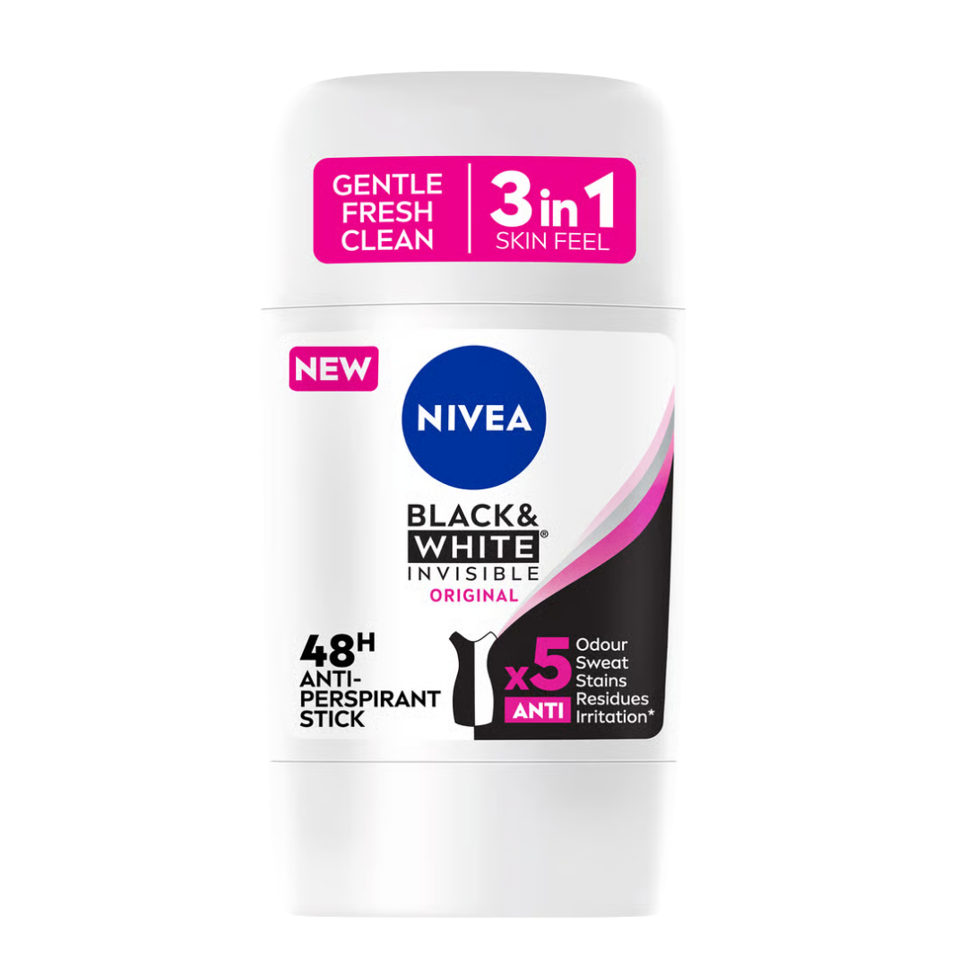 NIVEA Deo Stick Female Black & White - 50 ml | نيفيا مزيل تعرق ستيك بلاك اند وايت - 50 مل