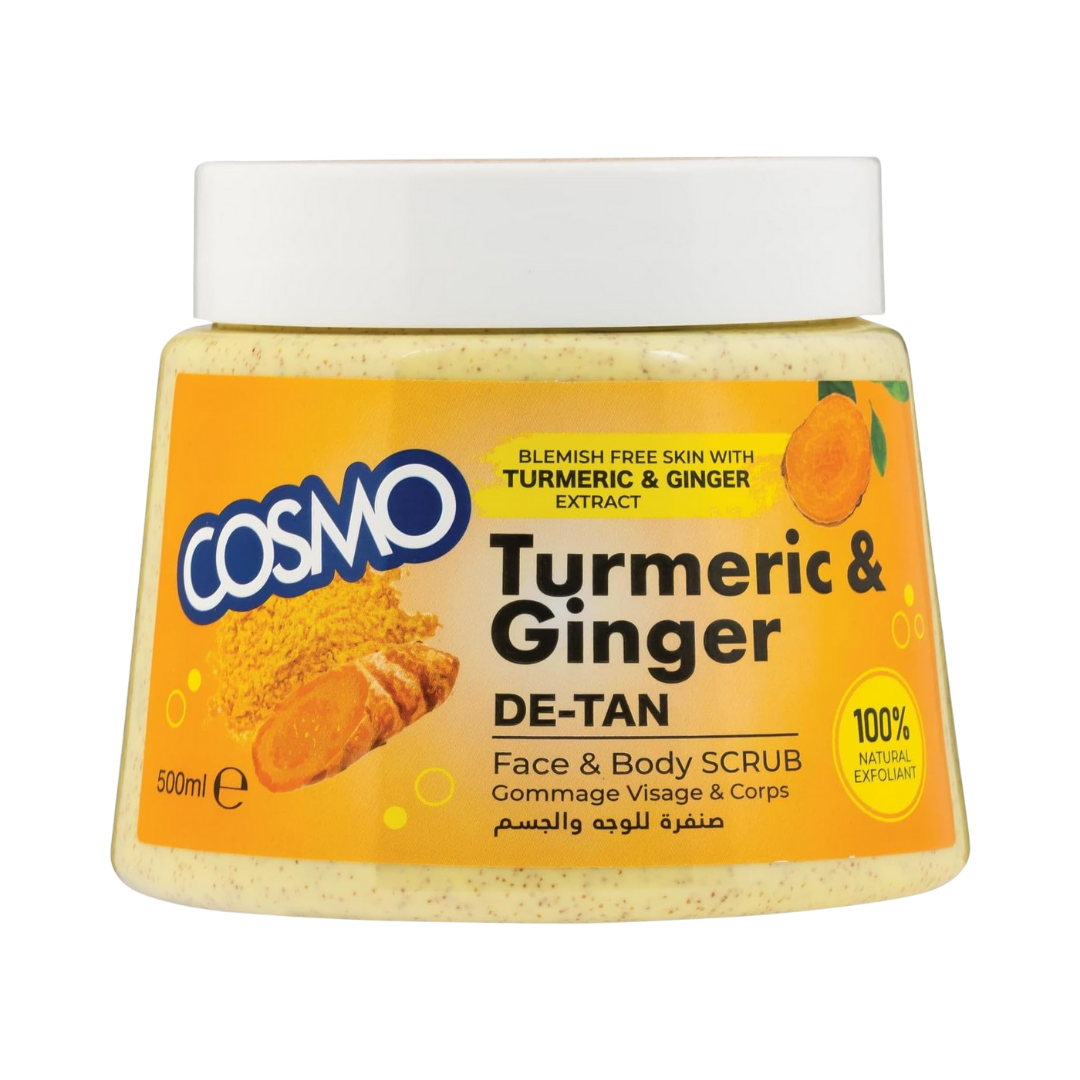 COSMO Turmeric & Ginger Face & Body Scrub - 500ml | كوزمو مقشر الكركم و الزنجبيل للوجه و اللجسم - 500 مل