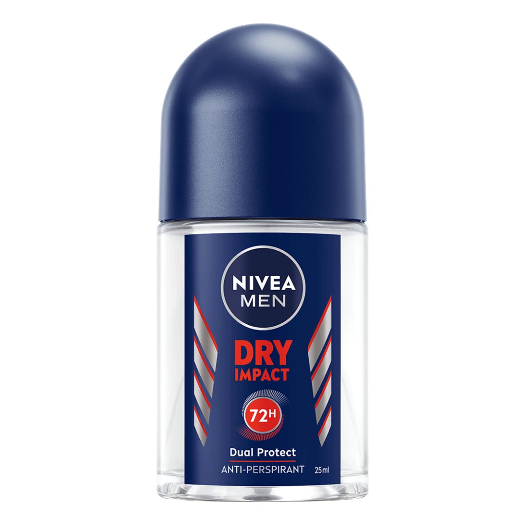 NIVEA for Men Dry Impact Antiperspirant Deodorant Roll-on  -50ml | نيفيا مزيل تعرق رول للرجال - 50 مل