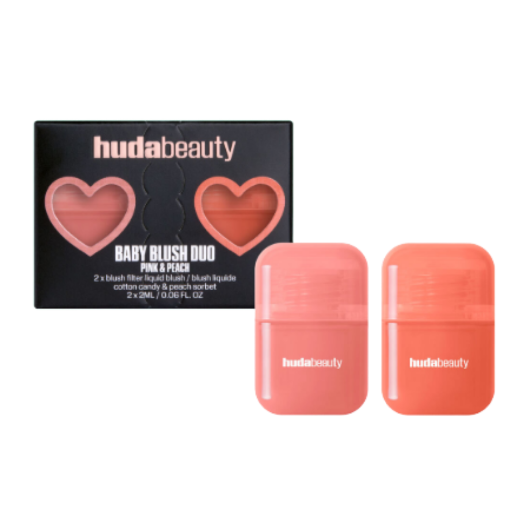 Huda Beauty Mini Baby Blush Duo Set - 2*2ml | هدى بيوتي مجموعة بلاش صغيرة - 2*2 مل