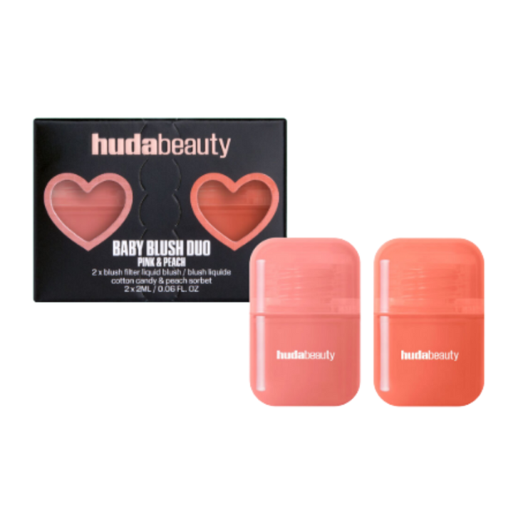 Huda Beauty Mini Baby Blush Duo Set - 2*2ml | هدى بيوتي مجموعة بلاش صغيرة - 2*2 مل