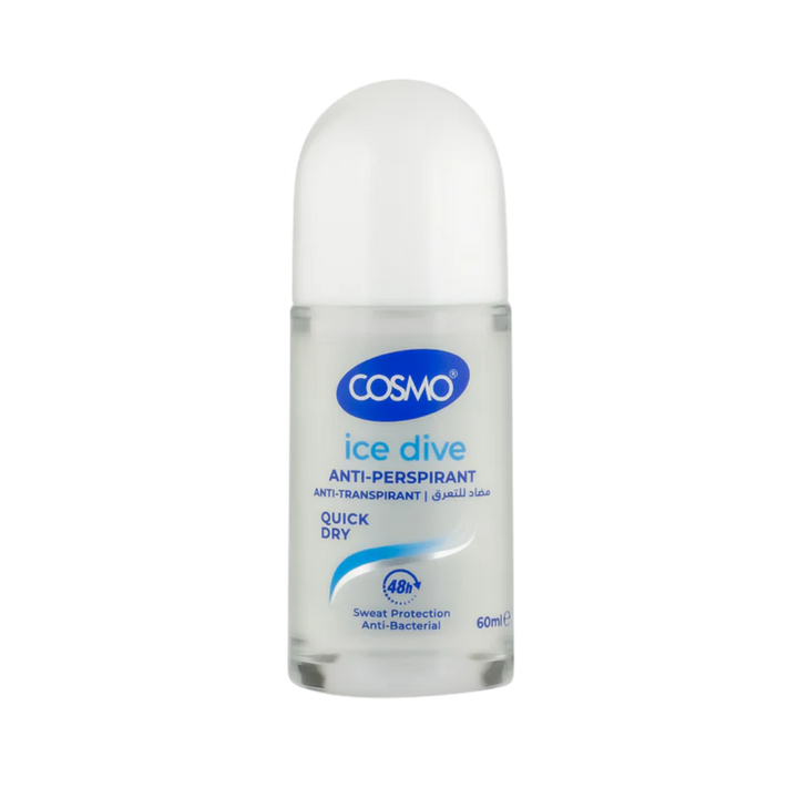 COSMO Quick Dry Anti-Perspirant Anti-Transpirant 48h - 60ml | كوزمو مزيل تعرق رول اون 48 ساعة سريع الجفاف - 60 مل