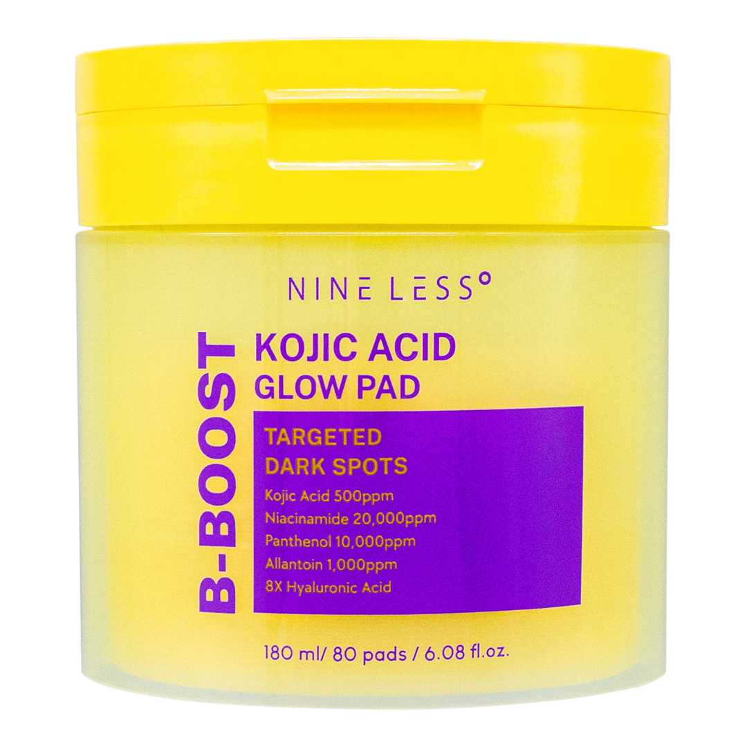 NINE LESS B-Boost Kojic Acid Glow Pad – 80pcs | ناين ليس اقراص الوجه كوجيك اسيد - 80 قرص