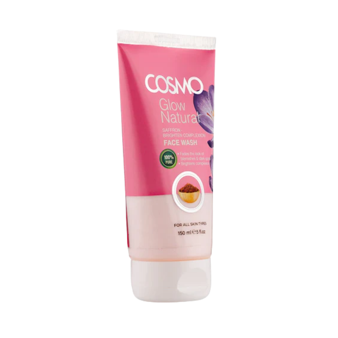 COSMO Glow Natural Saffron- Brighten Complexion Face Wash - 150ml | كوزمو غسول مفتح للوجه بالزعفران - 150 مل