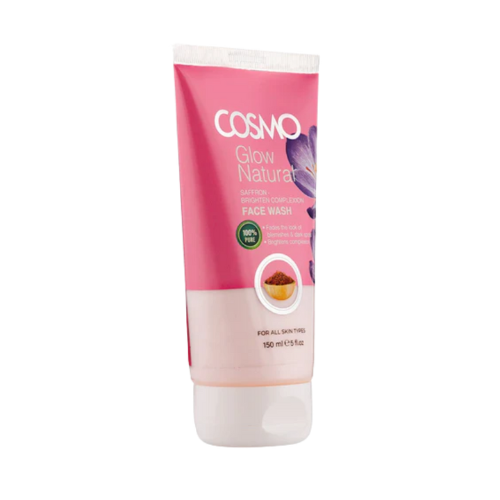 COSMO Glow Natural Saffron- Brighten Complexion Face Wash - 150ml | كوزمو غسول مفتح للوجه بالزعفران - 150 مل