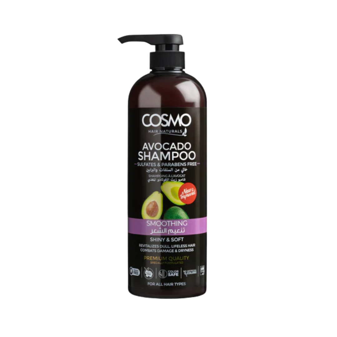 COSMO Hair Naturals Nourishing Avocado Oil Shampoo - 1000ml | كوزمو شامبو مغذي للشعر بزيت الأفوكادو - 1000 مل