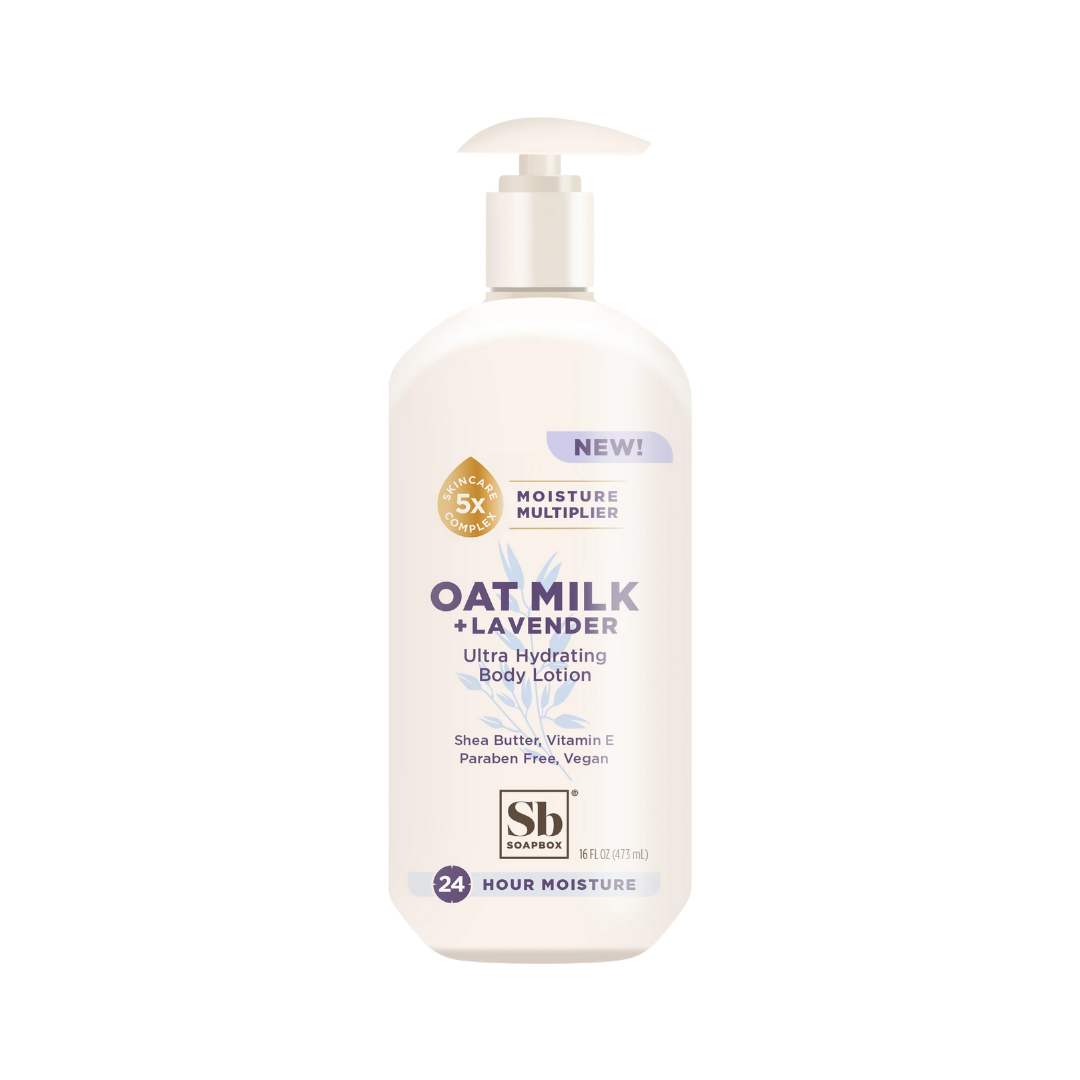 Soapbox Lavender Oat Milk Ultra Hydrating Body Lotion - 473ml | سوب بوكس لوشن للجسم باللافندر وحليب الشوفان - 473 مل