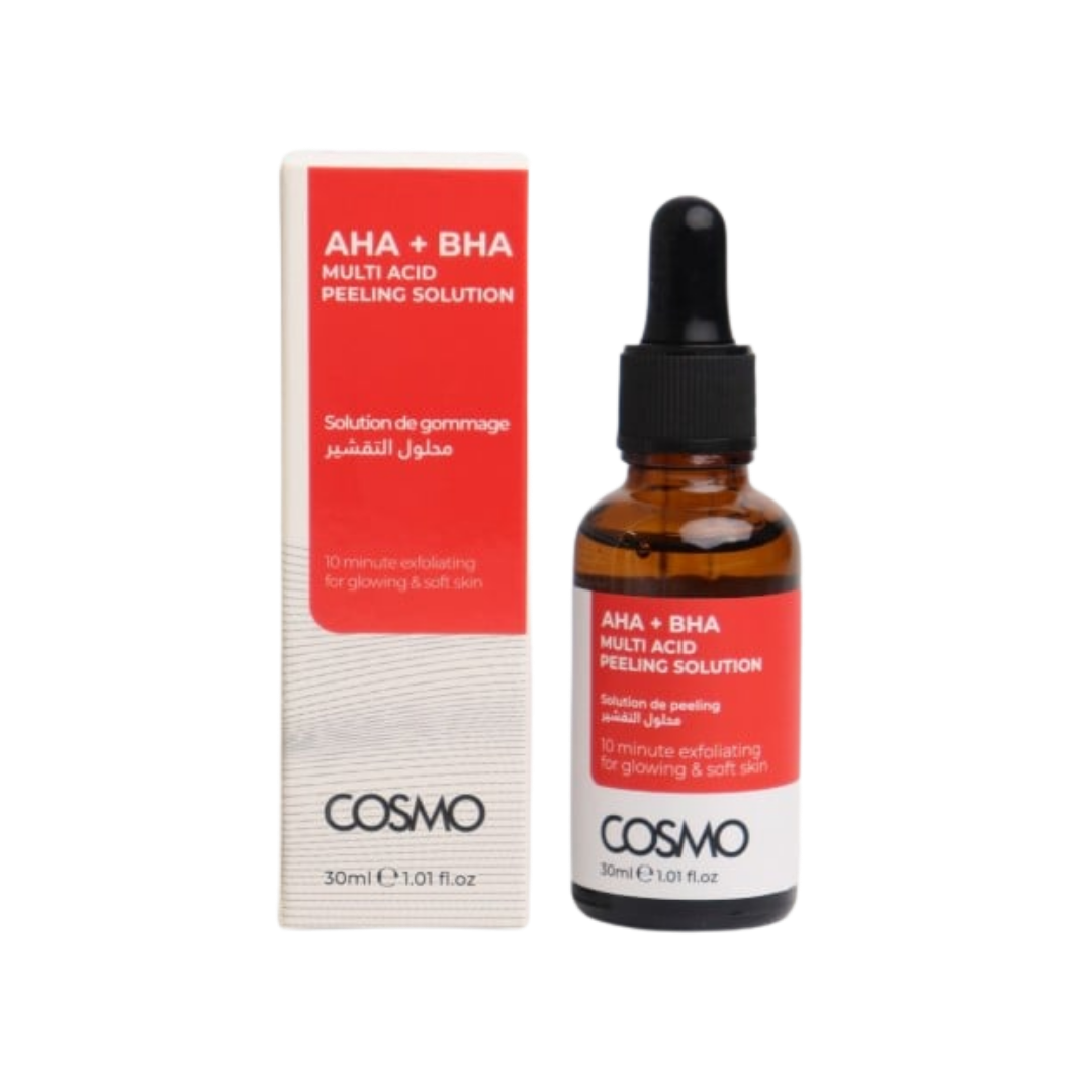 COSMO AHA+BHA Peeling Solution - 30ml | كوزمو سيروم مقشر بأحماض ال aha و ال bha - 30 مل