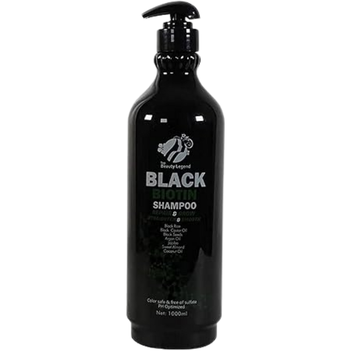 Top Beauty Legend Black Biotin Shampoo - 1000ml | اسطورة الجمال شامبو البيوتين الاسود - 1000 مل