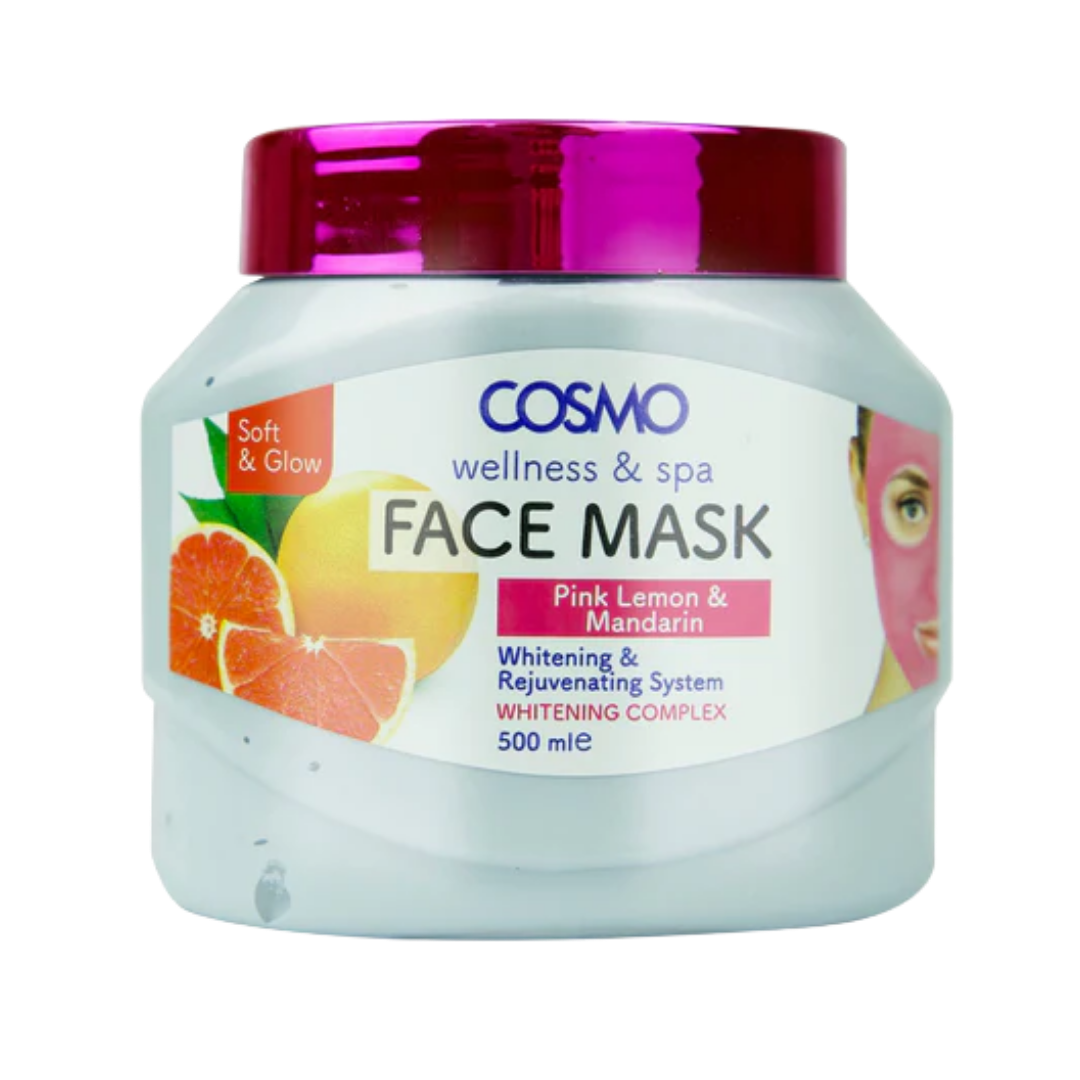 COSMO Face Mask Pink Lemon & Mandarin - 500ml | كوزمو قناع للوجه بالليمون الوردي و اليوسفي - 500 مل