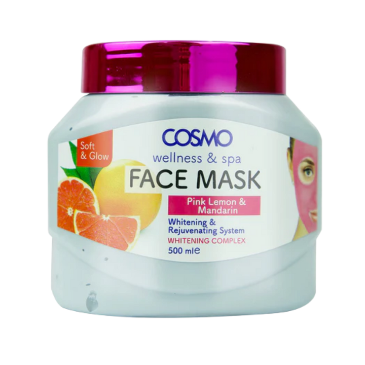 COSMO Face Mask Pink Lemon & Mandarin - 500ml | كوزمو قناع للوجه بالليمون الوردي و اليوسفي - 500 مل