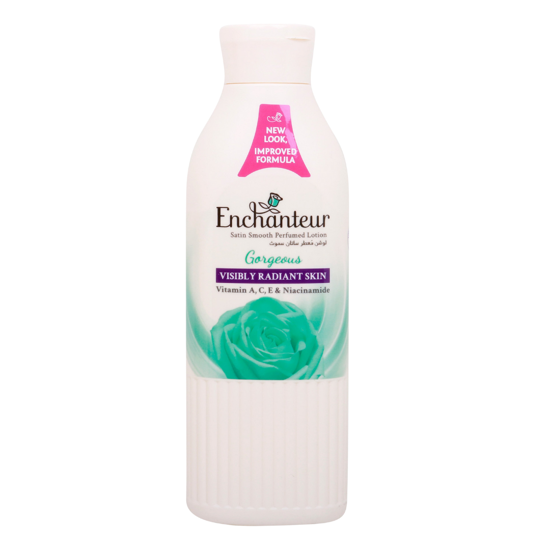 Enchanteur Lotion Visibly Radiant Skin Gargeous - 250ml | لوشين إنشانتور للبشرة المتألقة والجميلة - ٢٥٠ مل
