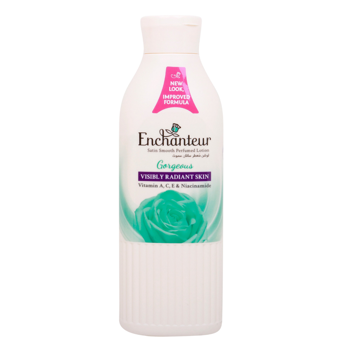 Enchanteur Lotion Visibly Radiant Skin Gargeous - 250ml | لوشين إنشانتور للبشرة المتألقة والجميلة - ٢٥٠ مل