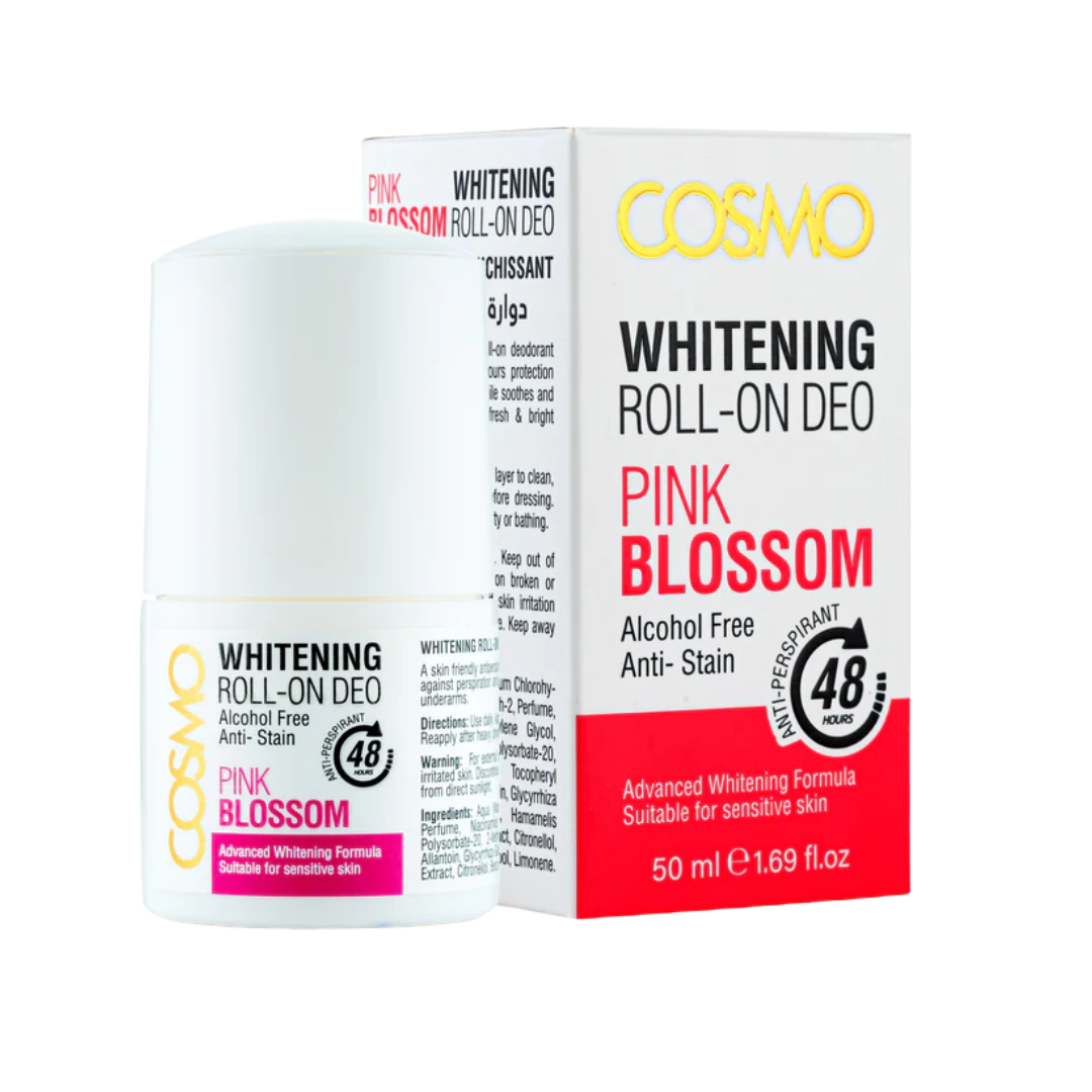 COSMO Pink Blossom Whitening Roll On Deo - 50ml | كوزمو مزيل تعرق رول اون - 50 مل