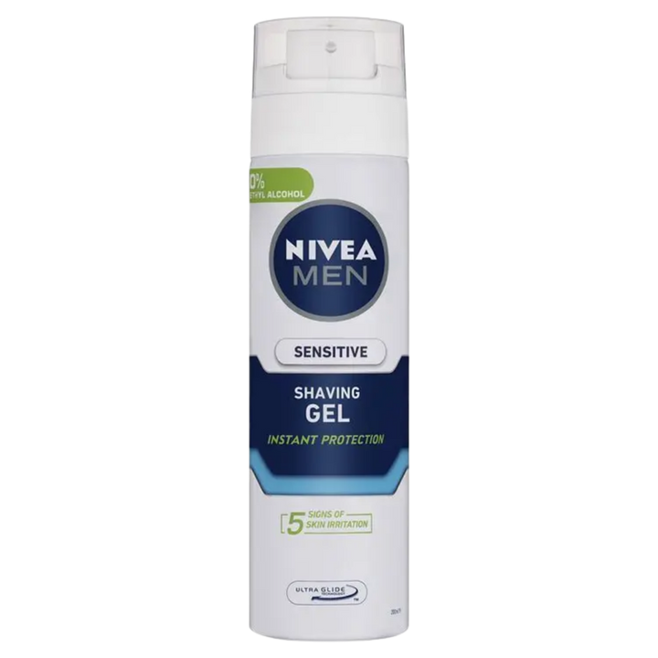 NIVEA Sensitive Shaving Gel Instant Protection - 200ml | نيفيا جل حلاقة للرجال للبشرة الحساسة - 200 مل