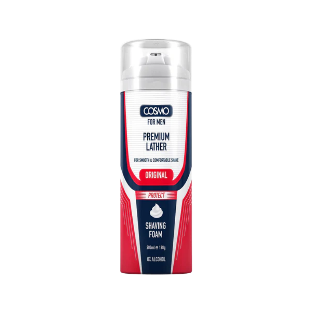 COSMO For Men Premium Lather Original Shaving Foam - 200ml | كوزمو كريم حلاقة رغوي للرجال - 200 مل