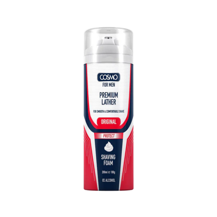 COSMO For Men Premium Lather Original Shaving Foam - 200ml | كوزمو كريم حلاقة رغوي للرجال - 200 مل