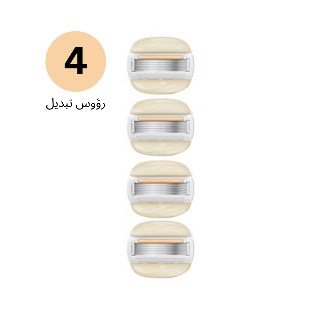 Gillette Venus & Olay Women'S Razor Blade Refills | جيليت فينوس وأولاي ٤ رؤوس تبديل لشفرات حلاقة للنساء