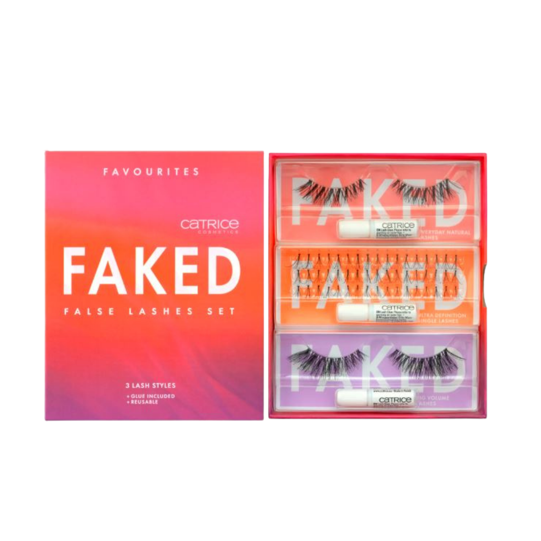 Catrice Faked false eyelashes set - 3pcs | كاتريس رموش صناعية - 3 قطع