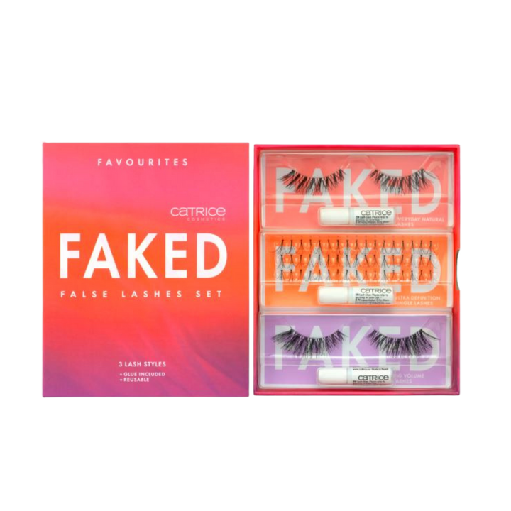 Catrice Faked false eyelashes set - 3pcs | كاتريس رموش صناعية - 3 قطع