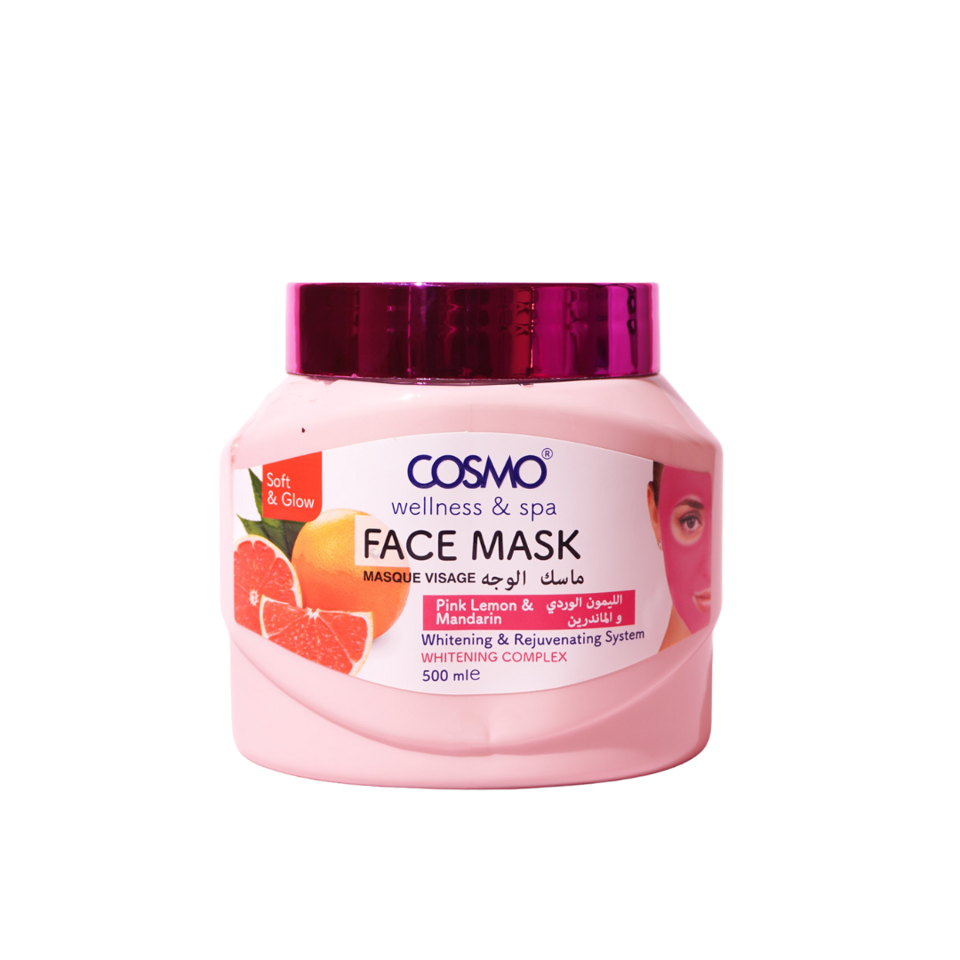 COSMO Face Mask Pink Lemon & Mandarin - 500ml | كوزمو قناع للوجه بالليمون الوردي و اليوسفي - 500 مل