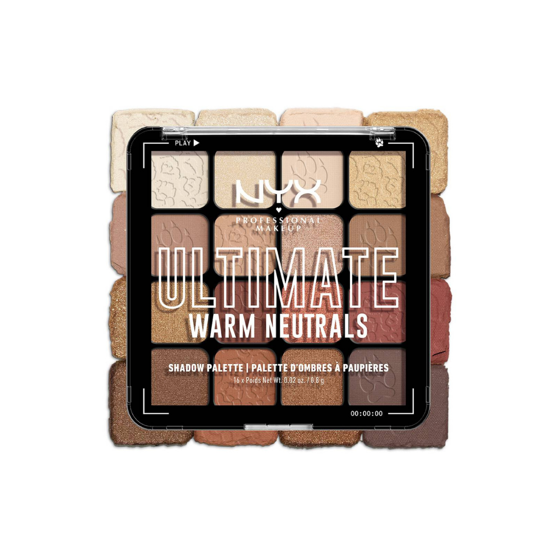 NYX Ultimate  Warm Neutrals Shadow Palette - 0.8g | ان واي اكس باليت اي شادو - 0.8 غ