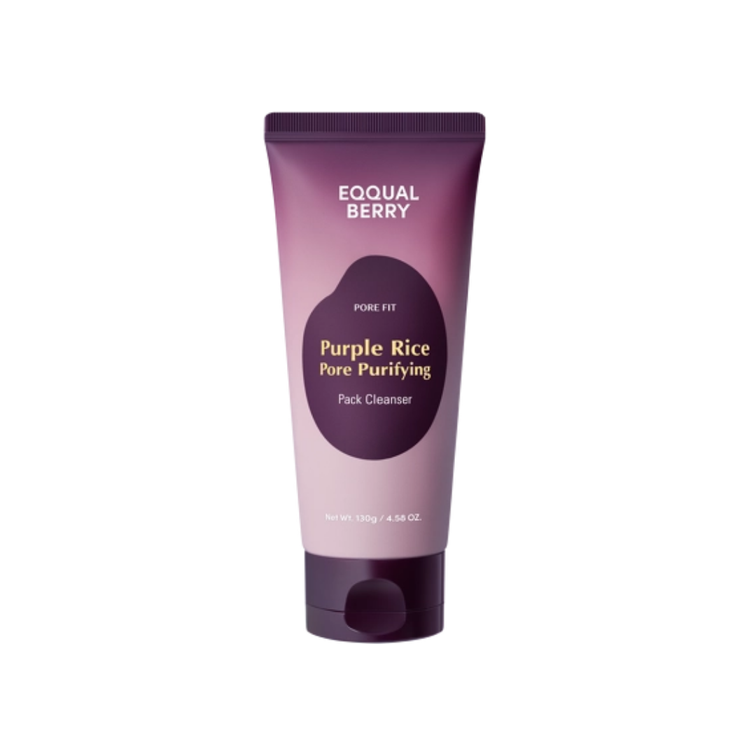 EQQUALBERRY Purple Rice Pore Purifying Pack Cleanser - 130g| ايكوال بيري غسول منظف للمسام من خلاصة الارز -130 غرام