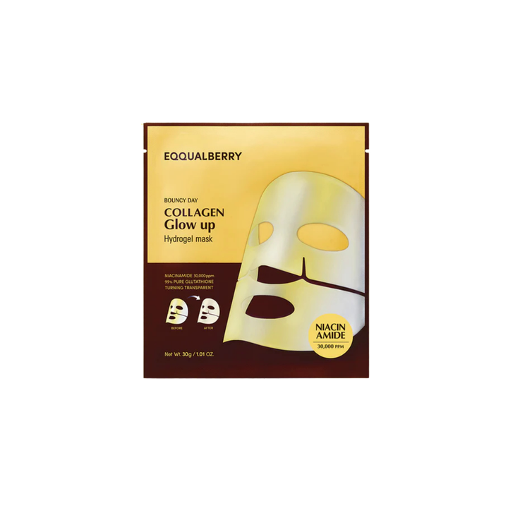 EQQUALBERRY Collagen Gloww Up Hydrogel Mask - 30g| ايكوال بيري ماسك الكولاجين المتوهج-30 غرام