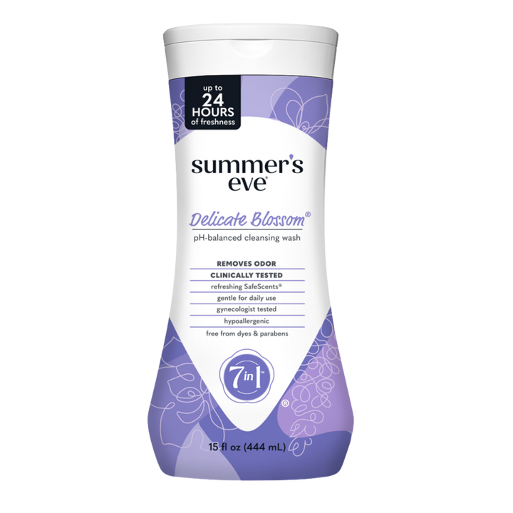 Summers Eve Delicate Blossom Balanced Cleansing Wash For Sensitive Skin - 444 ml | غسول تنظيف متوازن للبشرة الحساسة – 444 مل