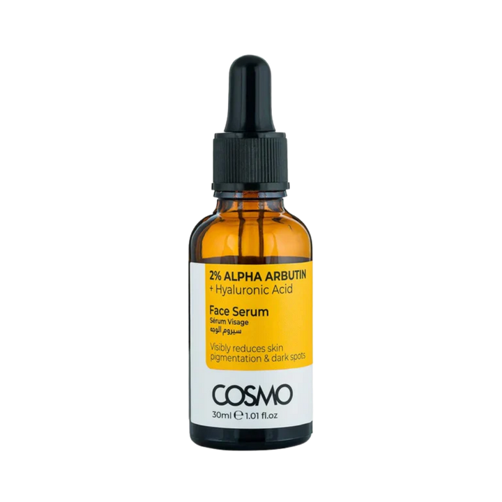 COSMO 2% Alpha arbutin + hyaluronic acid Serum - 30ml | كوزمو سيروم الفا اربوتين 2% + حمض الهيالورنيك - 30 مل