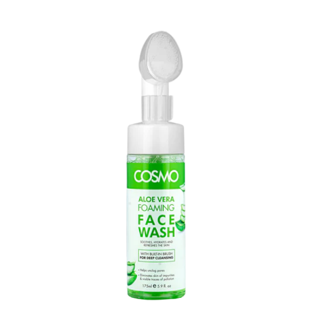 COSMO Aloe Vera Foaming Face Wash - 175ml  | كوزمو غسول رغوي للوجه  بخلاصة الالوفيرا - 175 مل