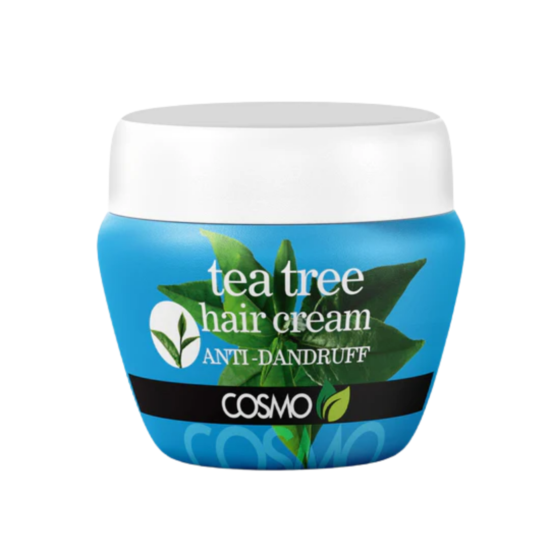 COSMO Tea Tree Anti  Dandruff Hair Cream - 250ml | كوزمو كريم للشعر ضد للقشرة بخلاصة زيت شجرة الشاي - 250 مل