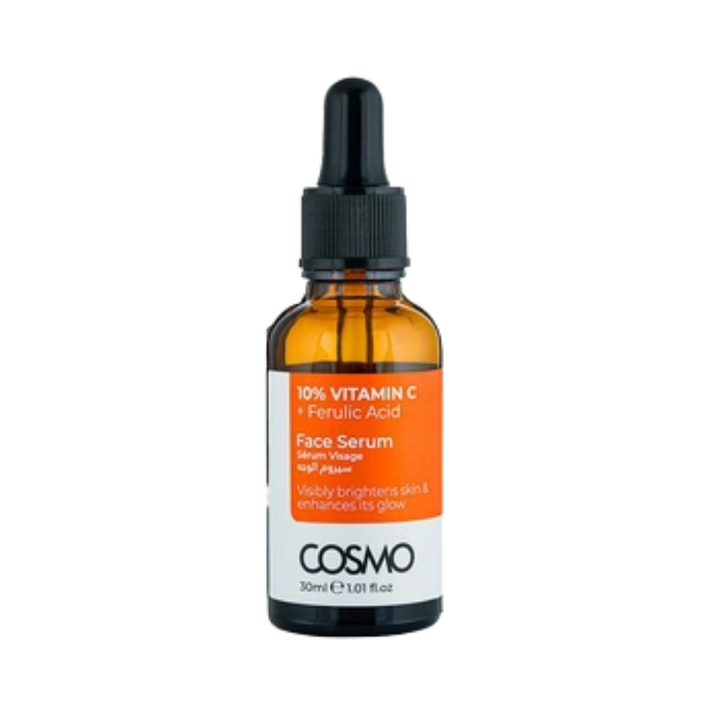 COSMO Face Serum 10% Vitamin C + Ferulic Acid - 30ml | كوزمو سيروم فيتامين سي 10% + فيروليك اسيد - 30 مل