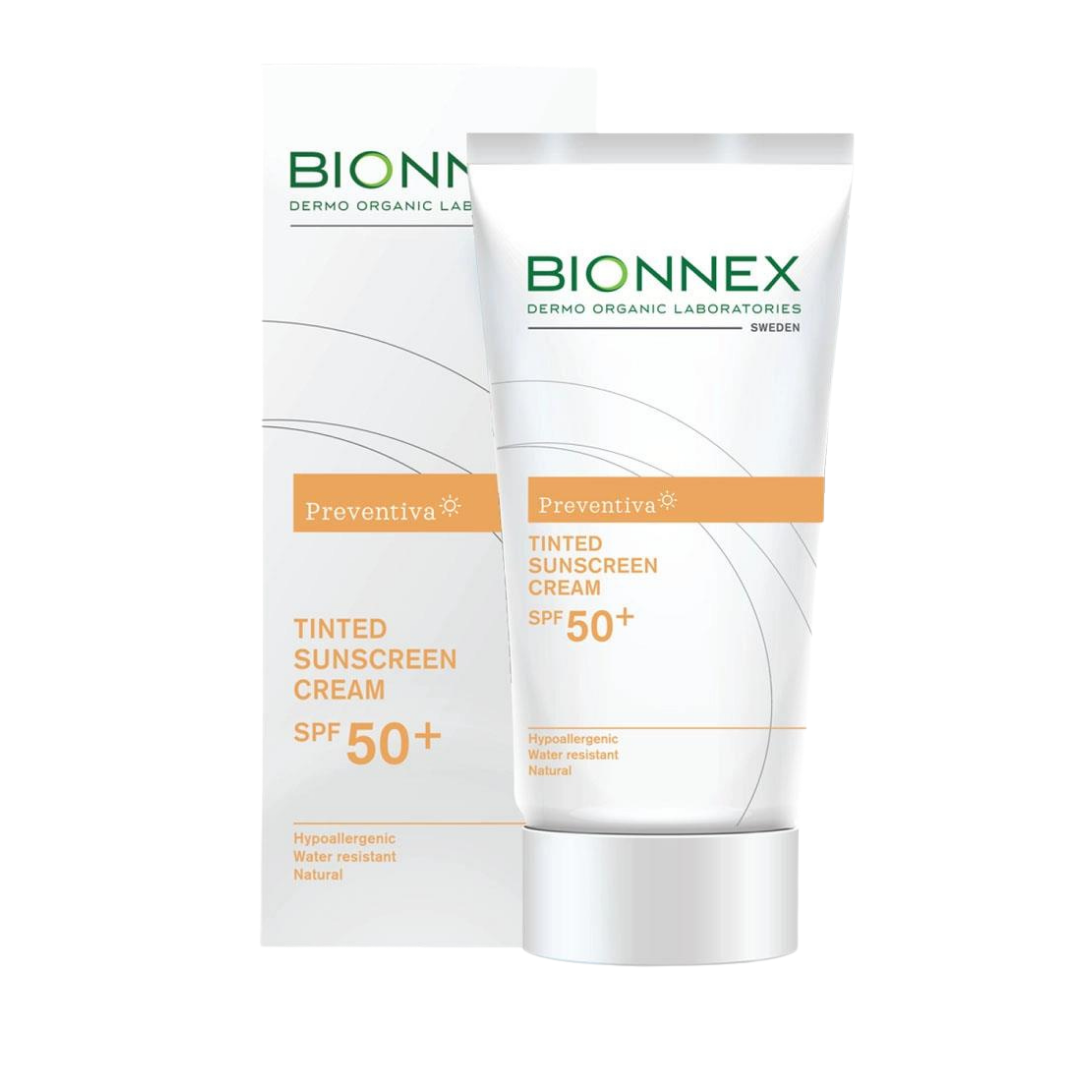 Bionnex Preventiva Tinted Sunscreen Cream SPF50+  - 50ml | بايونيكس واقي شمسي مع لون للبشرة الدهنية والمختلطة - 50 مل