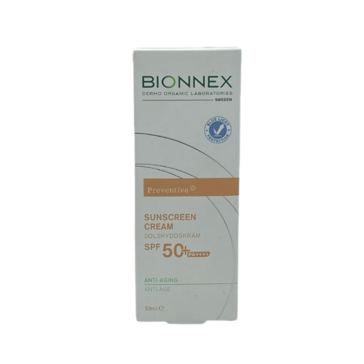 BIONNEX Preventive Sunscreen Cream Spf 50 Anti - Aging - 50ml | بايونيكس كريم واقي شمسي مضاد للتجاعيد spf50 - 50 مل