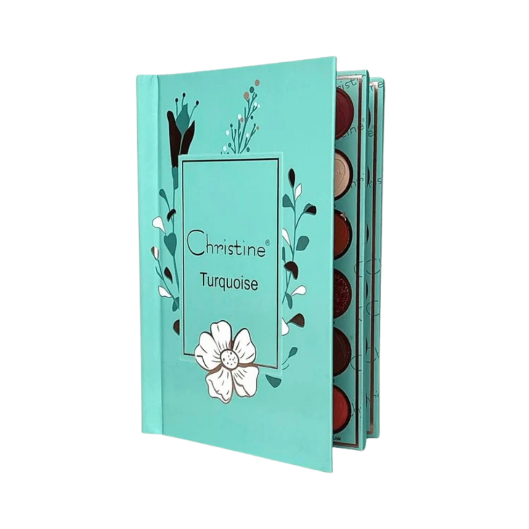 Christine Turquoise 5 in 1 Palette Notebook - 122g | كريستين باليت مكياج - 122 غرام
