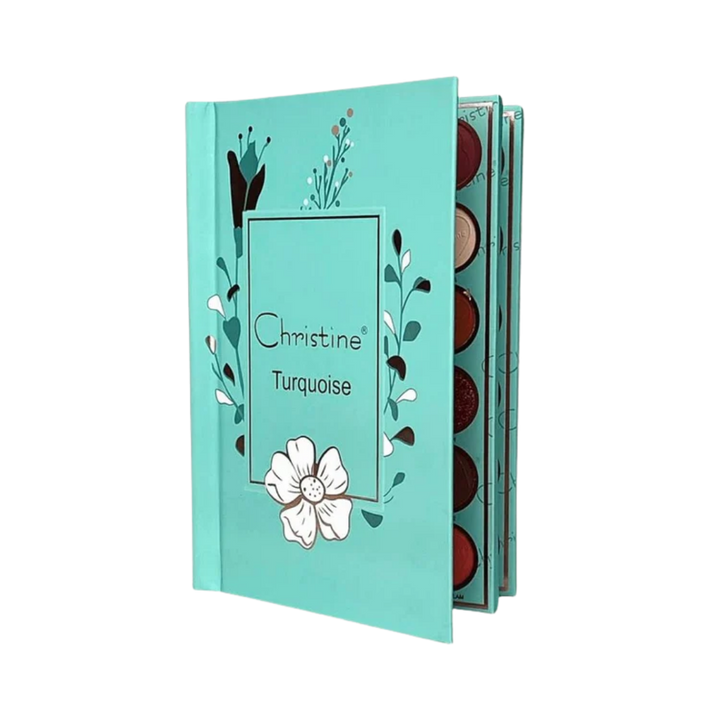 Christine Turquoise 5 in 1 Palette Notebook - 122g | كريستين باليت مكياج - 122 غرام